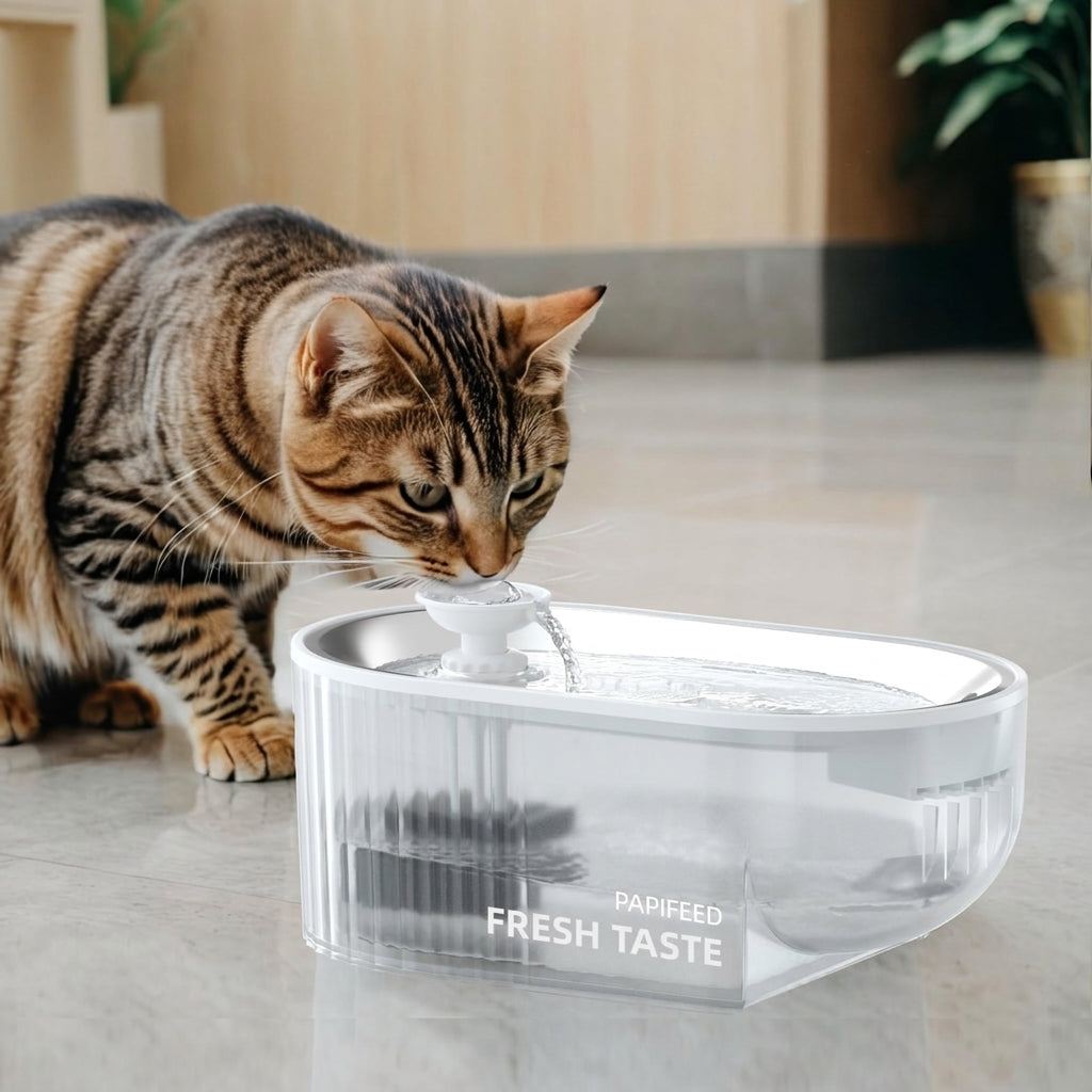 Feed&Flow™ PureStream Wireless Pet Fountain - 2L, Ultra-Quiet Filter