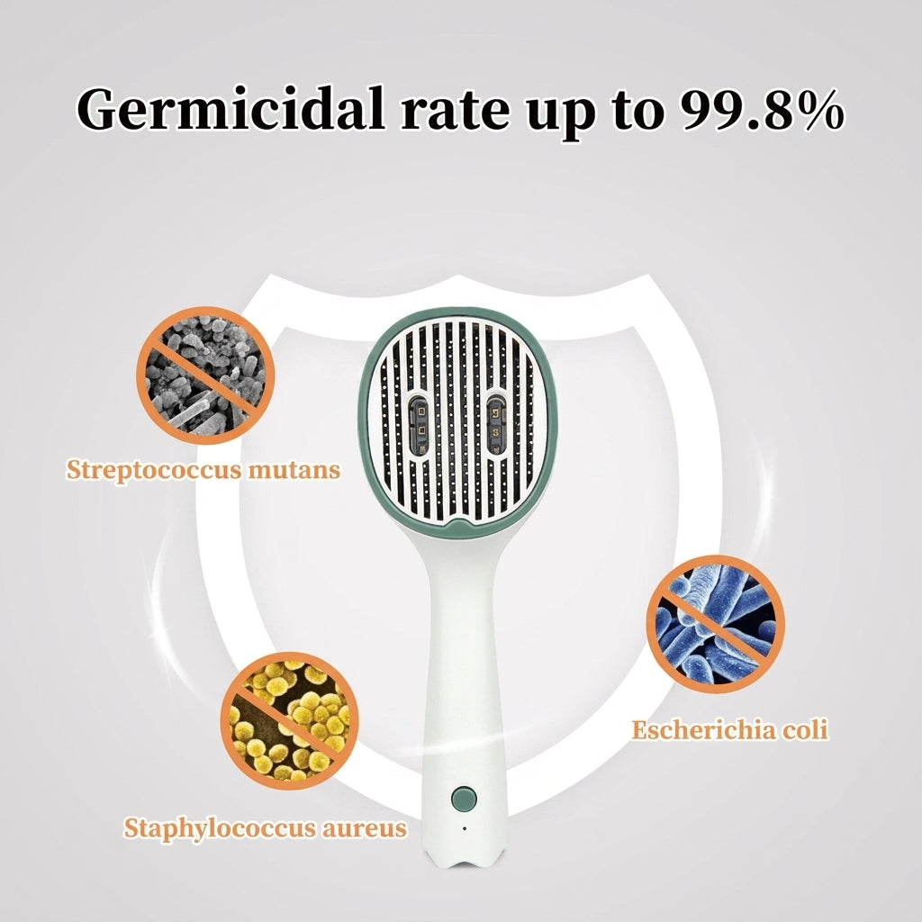 Feed&Flow™ UV Shield Self-Cleaning Grooming Brush - UVC Sterilization