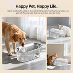 Feed&Flow™ PureStream Wireless Pet Fountain - 2L, Ultra-Quiet Filter