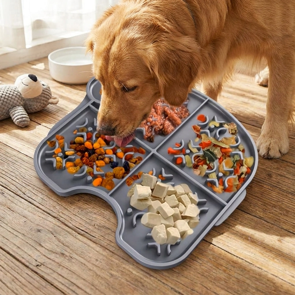 Feed&Flow™ CalmLick Suction Feeding Mat - Silicone Lick Pad for Cats & Dogs