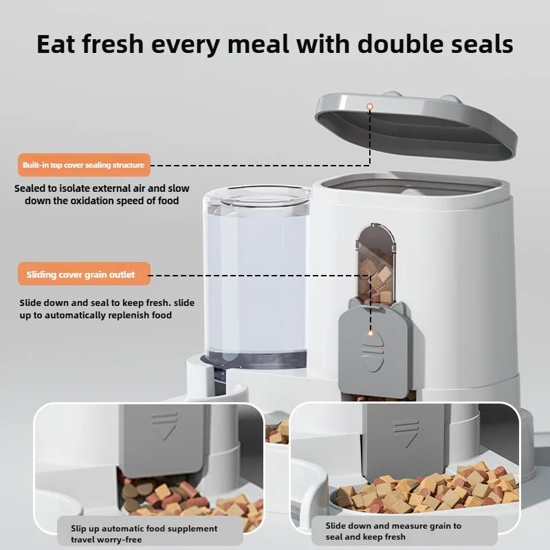 2-in-1 Automatic Pet Feeder & Water Fountain - ★ Feed & Flow Shop ★