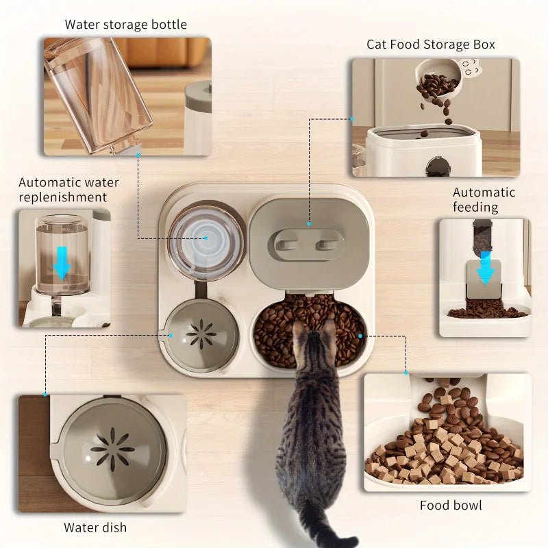 2-in-1 Automatic Pet Feeder & Water Fountain - ★ Feed & Flow Shop ★