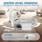 Feed&Flow™ PureStream Wireless Pet Fountain - 2L, Ultra-Quiet Filter