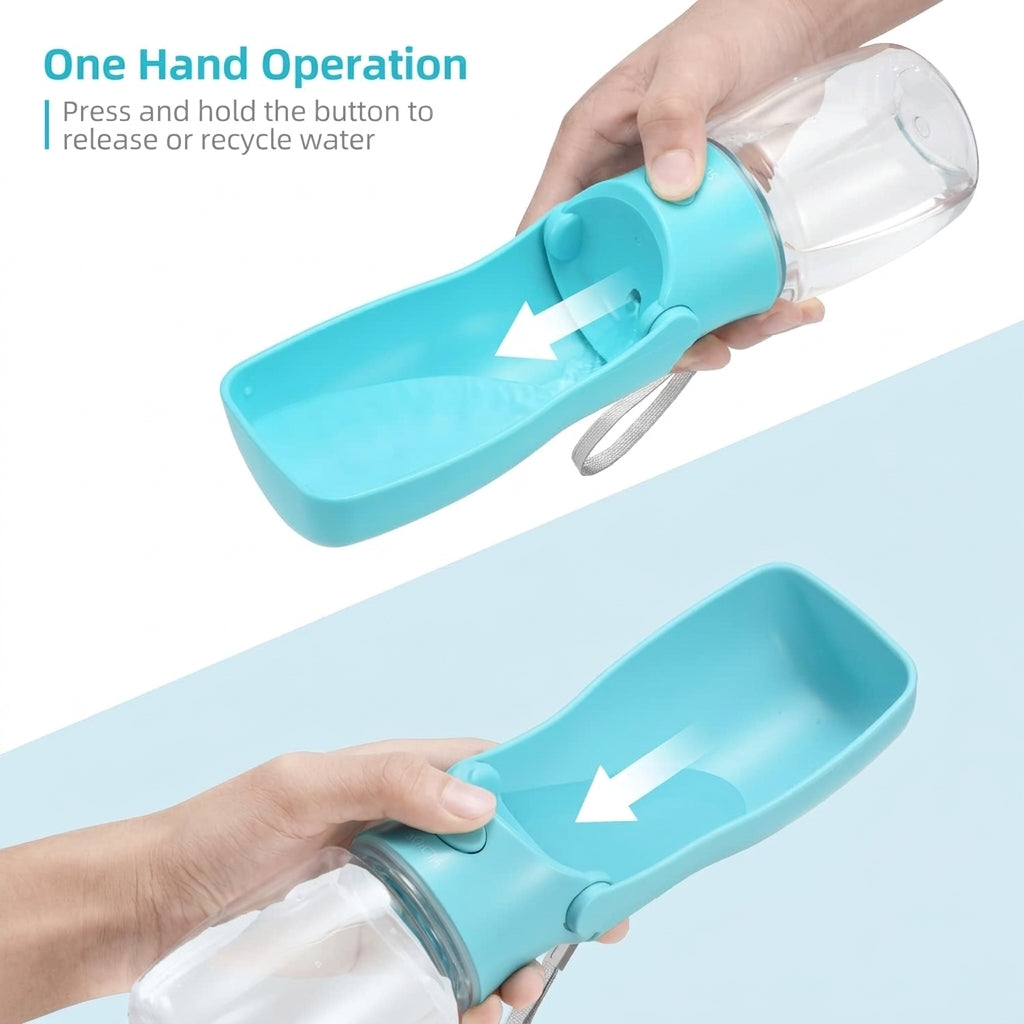 Feed&Flow™ GoHydro 2-in-1 Travel Bottle - Portable Dog Water Dispenser