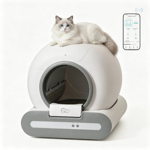 DOEL 2026 Smart Self-Cleaning Cat Litter Box - 65L, App Control, Multi-Cat - ★ Feed & Flow Shop ★