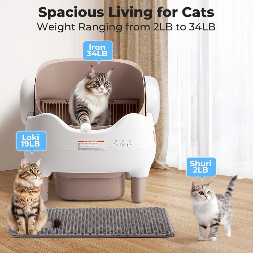 MIAOERDUO 76L Smart Self-Cleaning Cat Litter Box – App Control, Deodorizer - ★ Feed & Flow Shop ★