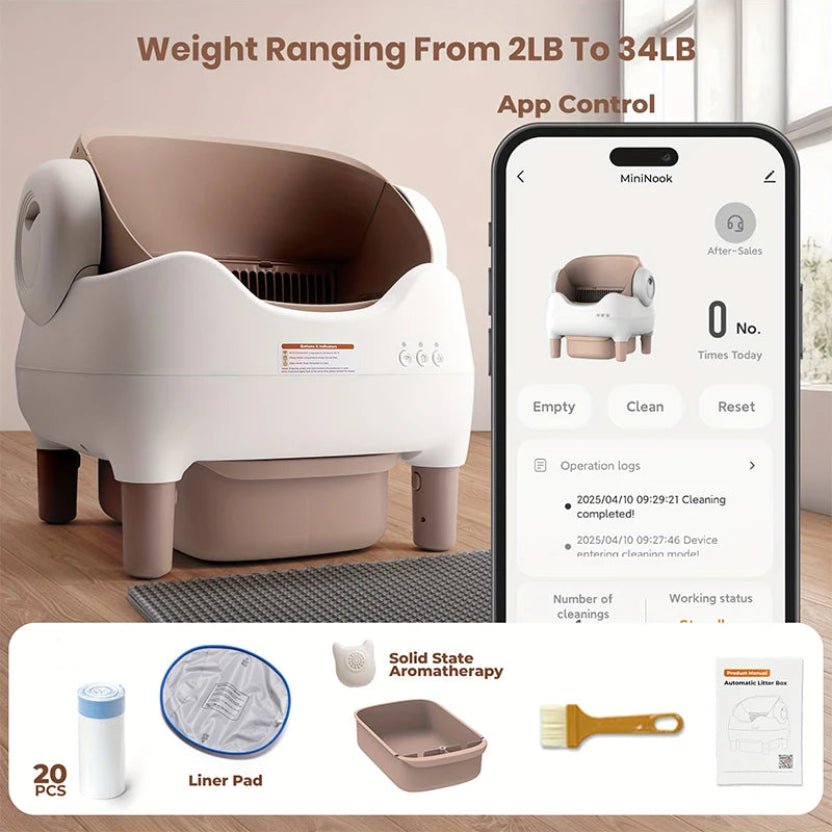 MIAOERDUO 76L Smart Self-Cleaning Cat Litter Box – App Control, Deodorizer - ★ Feed & Flow Shop ★